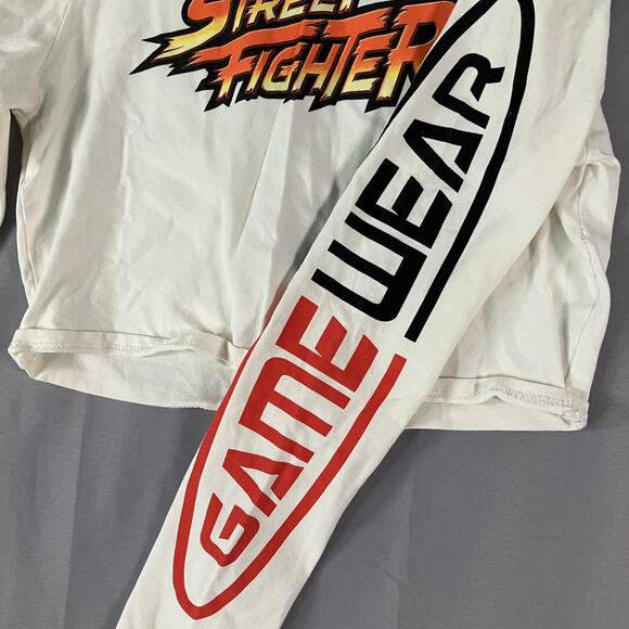 Street Fighter Shirt Womens Small Long Sleeve Crop Top Mock Neck Capcom Graphic - Picture 4 of 9